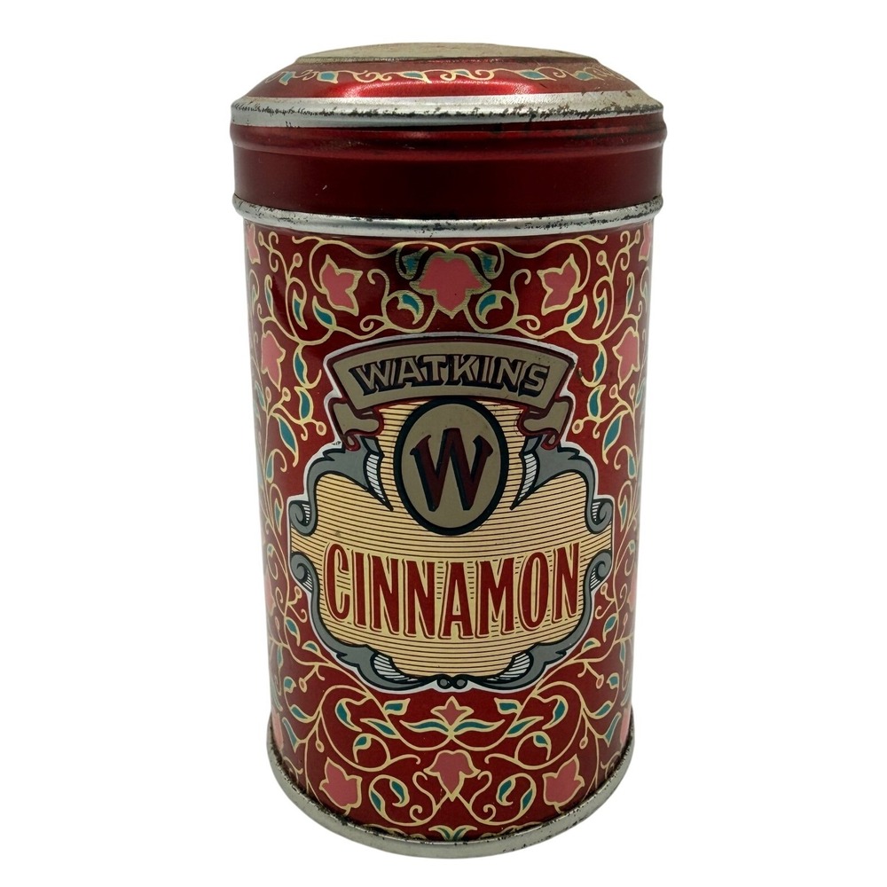 Vintage Watkins Cinnamon Limited Edition Collector's Tin Spice Shaker Red